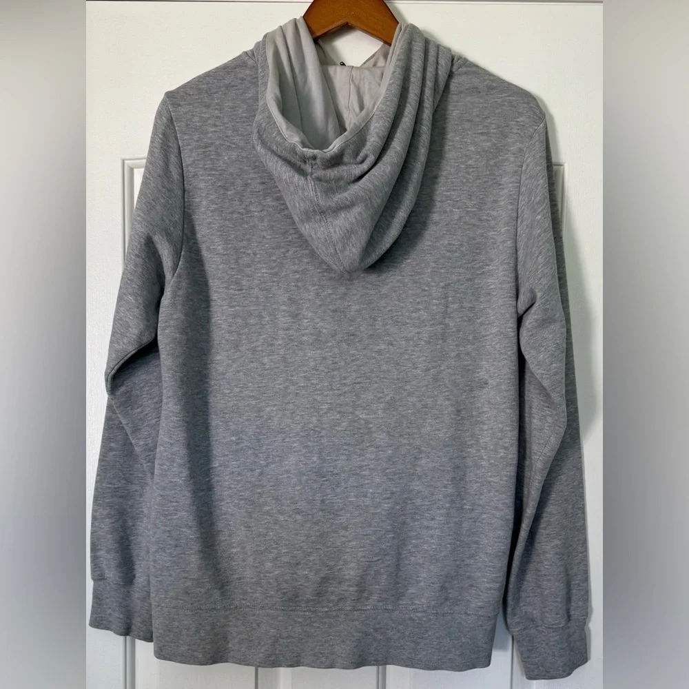 The North Face Hoodie Men’s M Gray Logo Pullover Sweatshirt Kangaroo Pocket